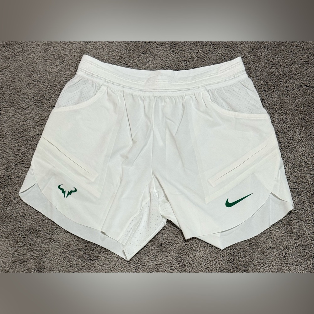 Nike Rafa Nadal Dri-fit ADV Custom Player Tennis Shorts White DV2880-102 Size M